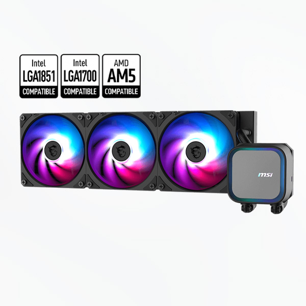 MSI MAG CORELIQUID A13 360 AIO CPU Liquid Cooler (Black) - Image 3