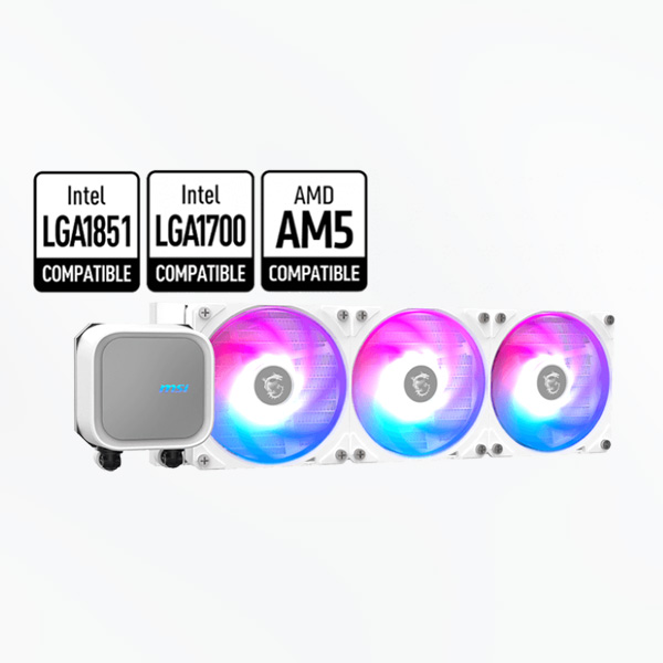 MSI MAG CORELIQUID A13 360 AIO CPU Liquid Cooler - Full CPU Coverage - Image 2